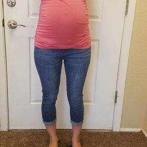 Bella Vida Maternity cropped capri jeans, small